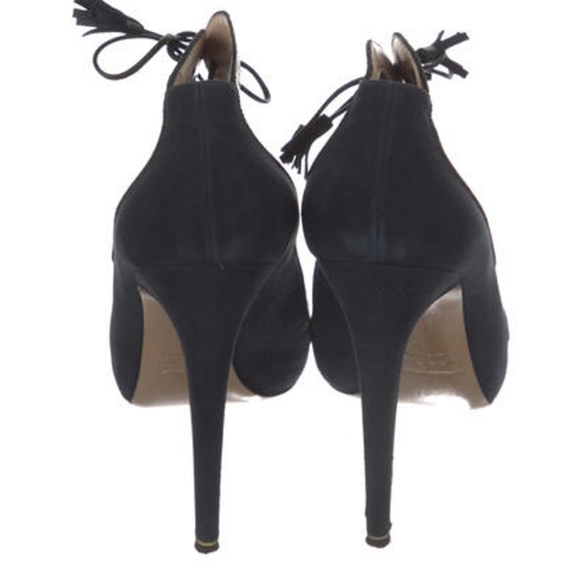 Nicholas Kirkwood Navy and Black Lace Up Stilletto Bootie Heels 40 9 - Picture 4 of 5